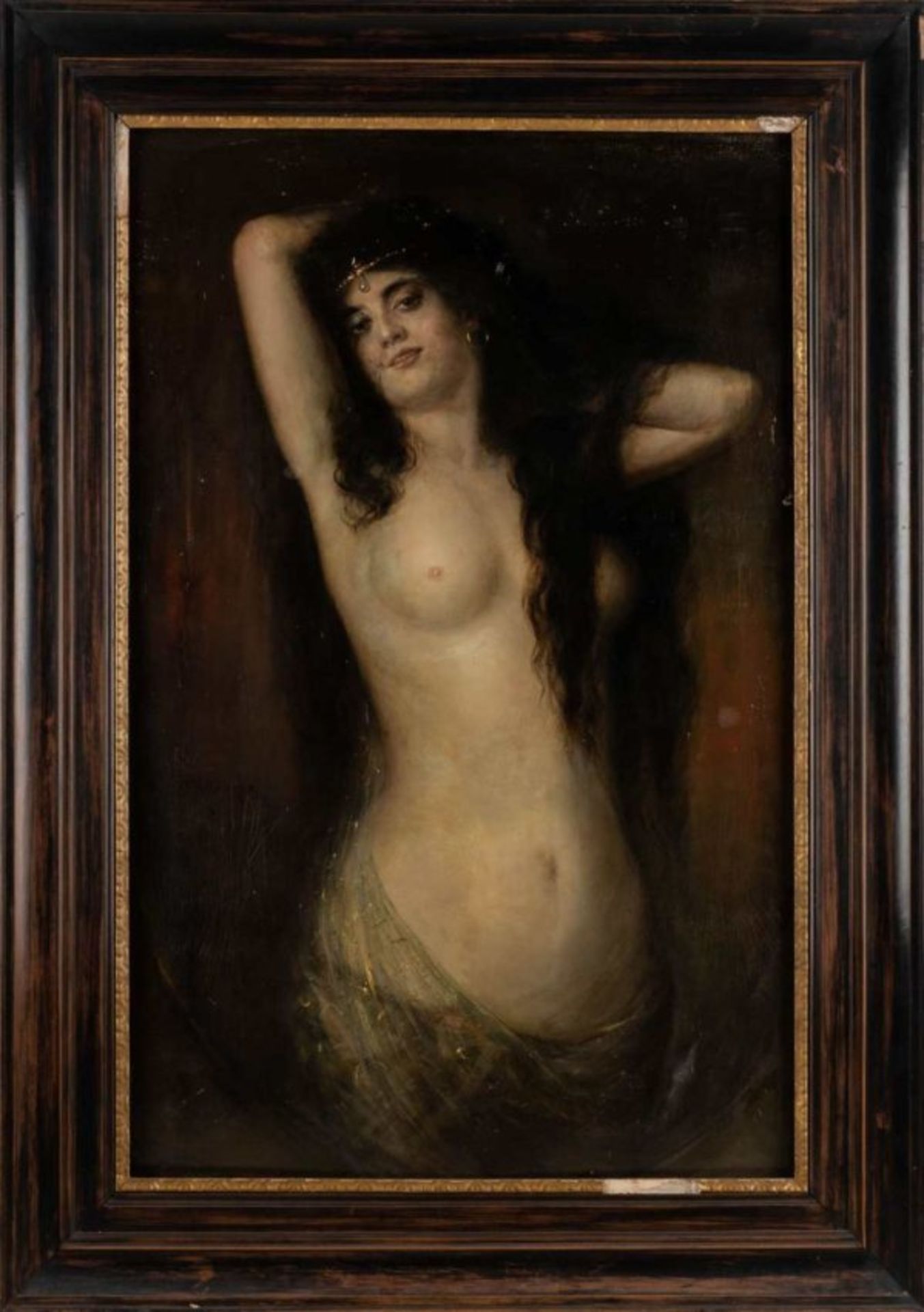 GUSTAV RIENÄCKER 1861 - 1935 Standing nude act Salome - Image 2 of 2