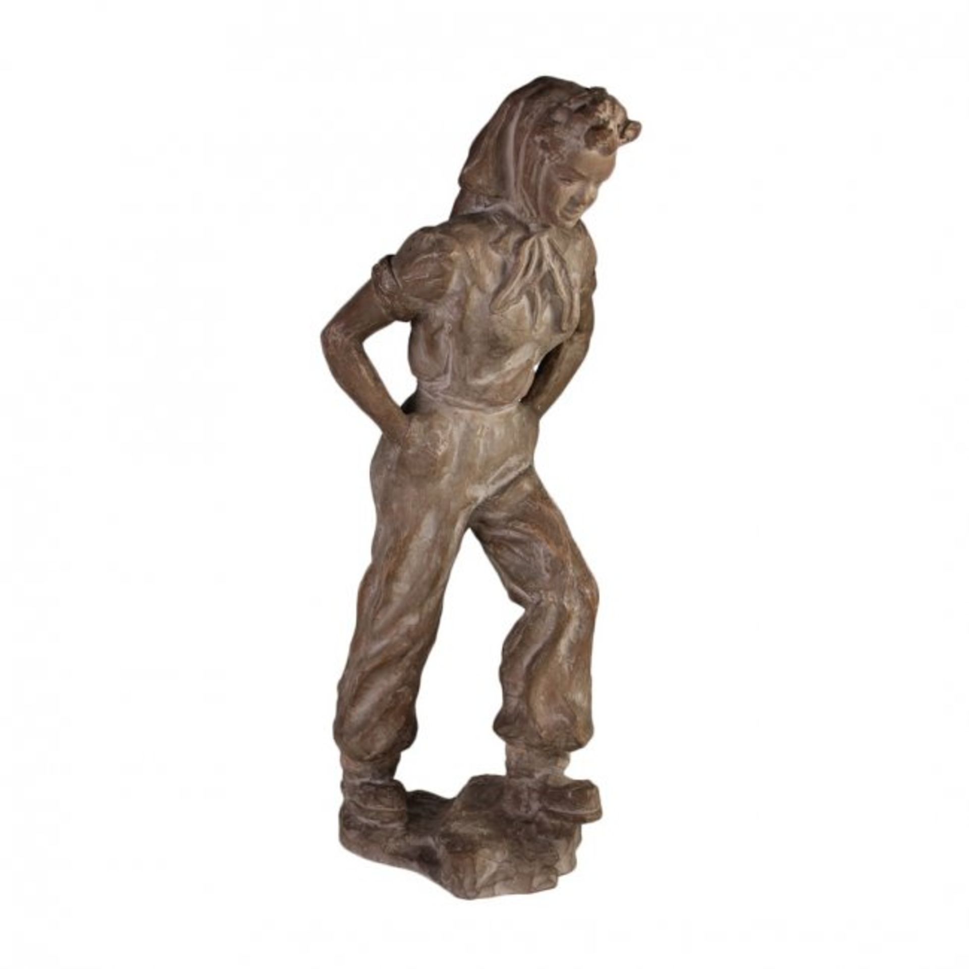 Belgian terracotta sculpture "Woman" - Image 3 of 3