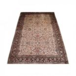 Indian handmade silk Kashmir rug 278 cm. x 181 cm.