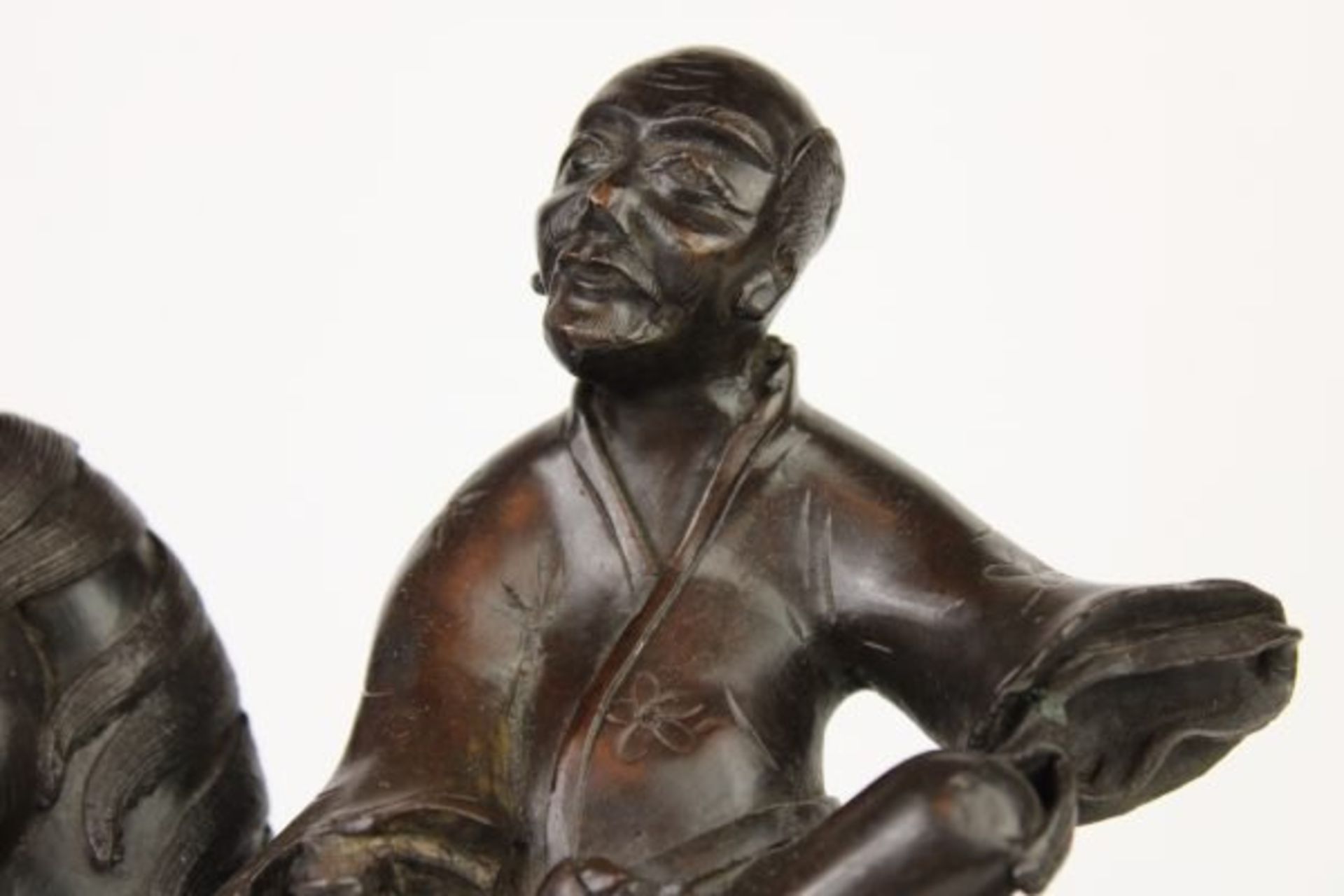 BRONZE SCULPTURE “Chinese Merchant” - Image 3 of 3