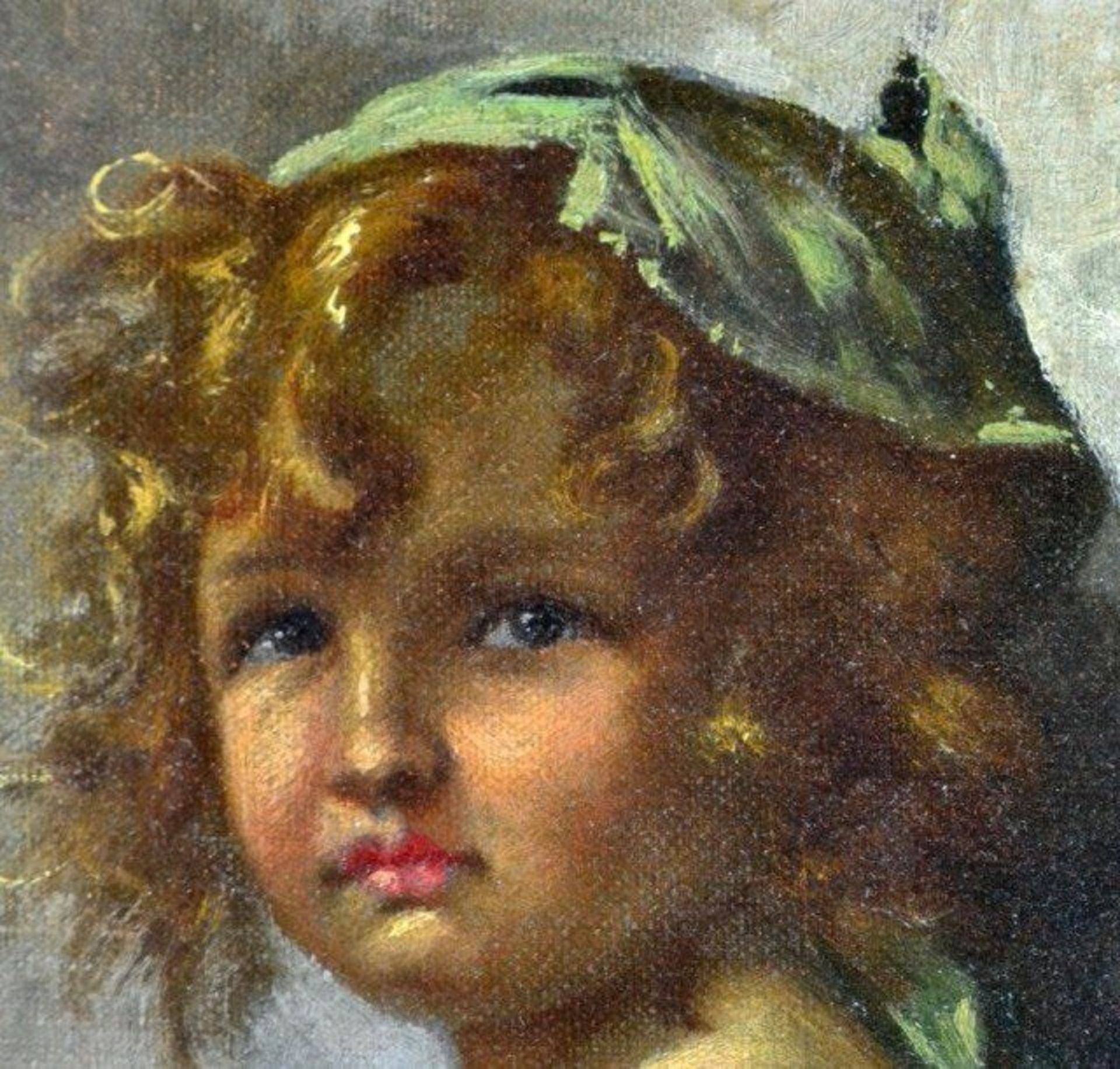 Filippo Marantonio 1863-1937 Italian girl with a hat - Image 3 of 5