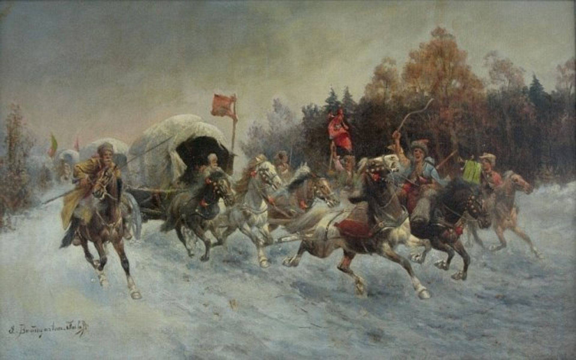 Adolf Baumgartner - Stoiloff 1850-1924 RUSSIAN COSSACKS