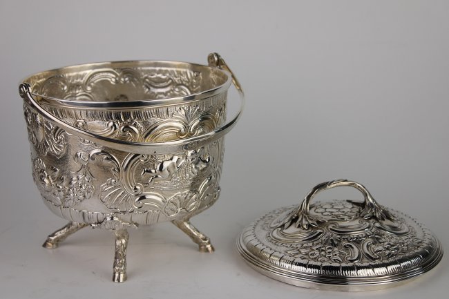 Antique silver candy bowl - Image 3 of 5