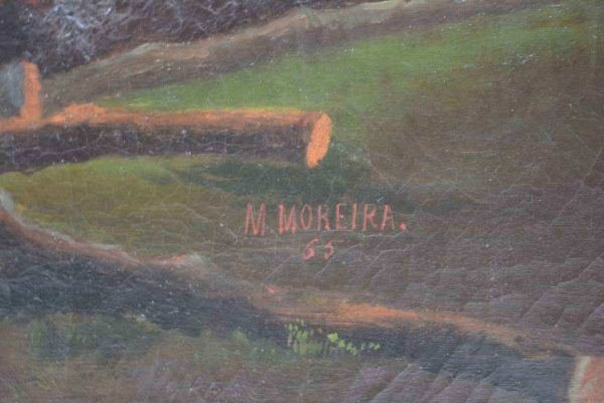 M. Moreira's painting “Homestead in the forest” - Image 2 of 4