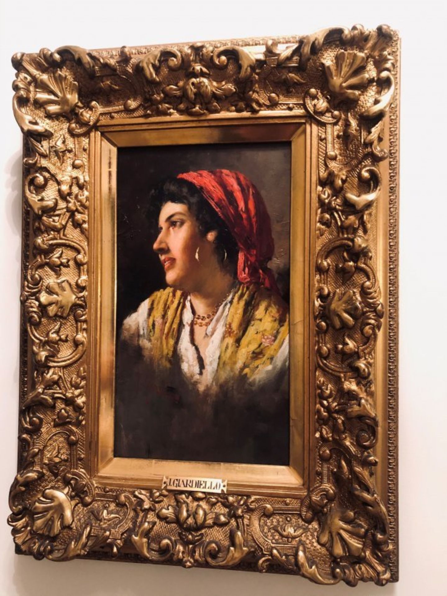Giuseppe GIARDIELLO 1887-1920 PORTRAIT OF ITALIAN GIRL - Image 3 of 6