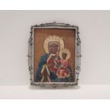 Antique Icon Black Madonna of CzÄ™stochowa