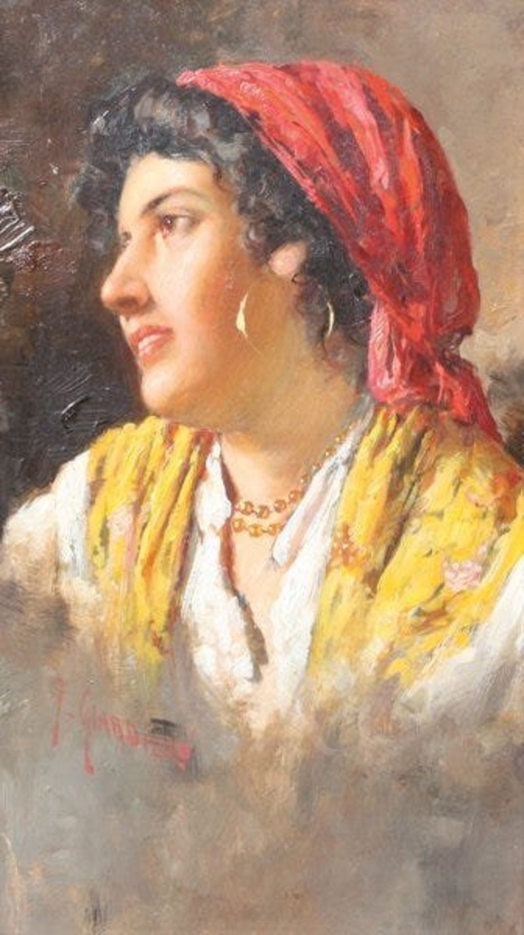 Giuseppe GIARDIELLO 1887-1920 PORTRAIT OF ITALIAN GIRL - Image 2 of 6