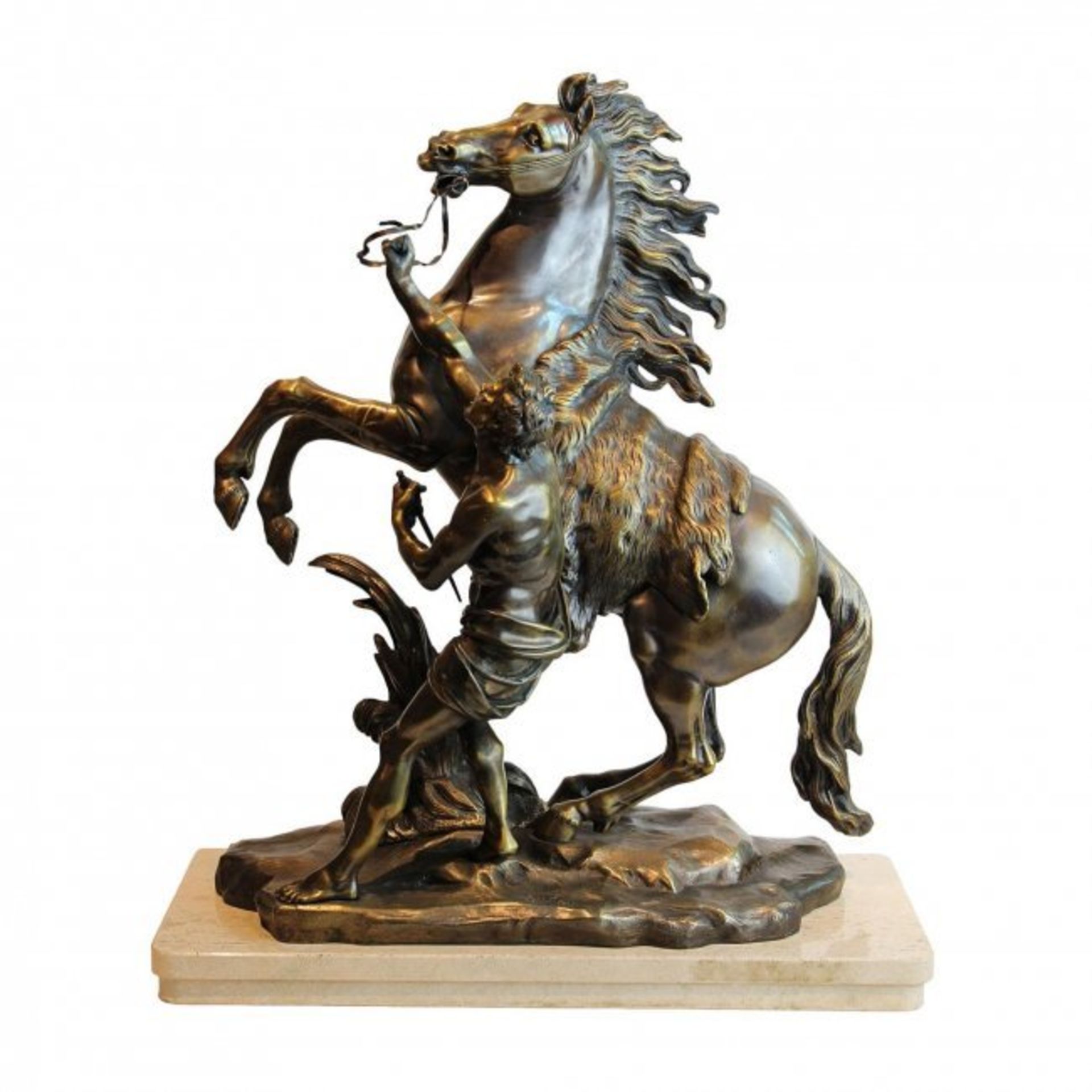 BRONZE SCULPTURE  "A MARLY HORSE" late 19th C