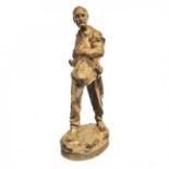 G. E. Saul's patinated bronze sculpture “Sower”