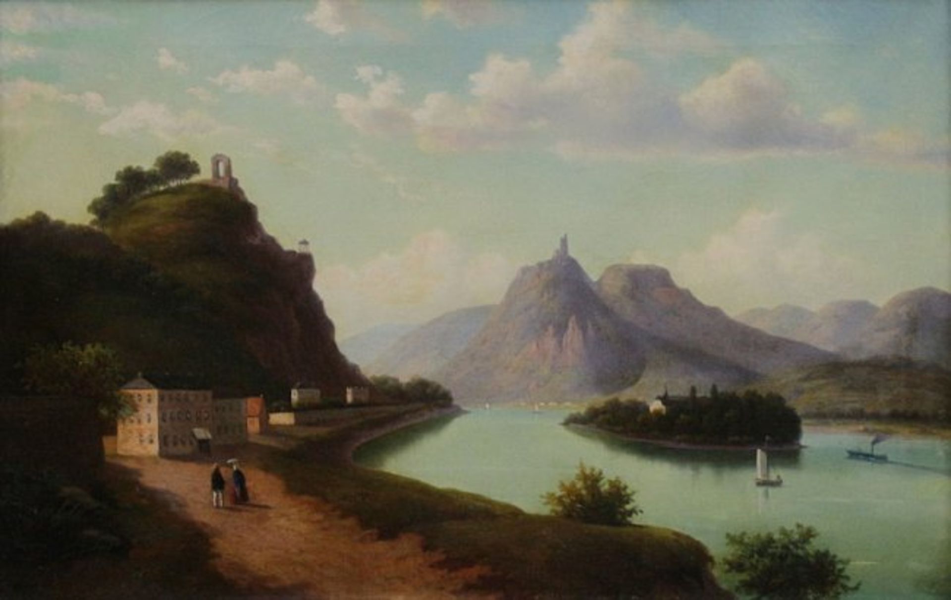 Walther Wünnenberg 1818 - 1900 View over the Rhine