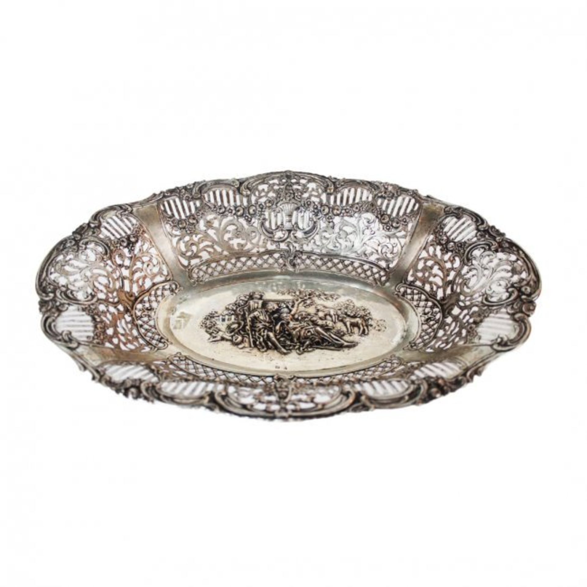Rococo style antique silver plate