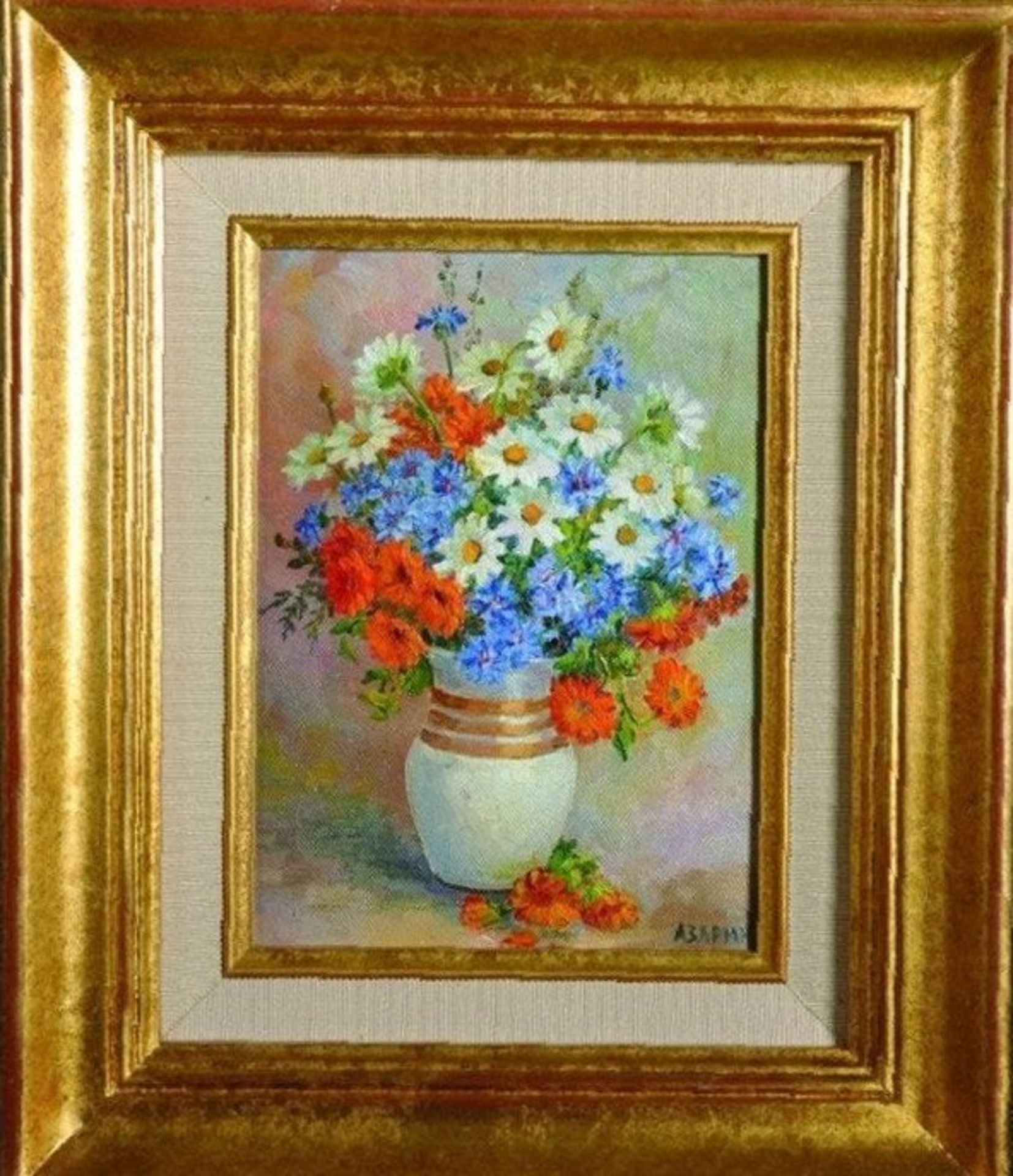 Alexander Azarin Oil painting Still Life of Flowers - Image 2 of 5