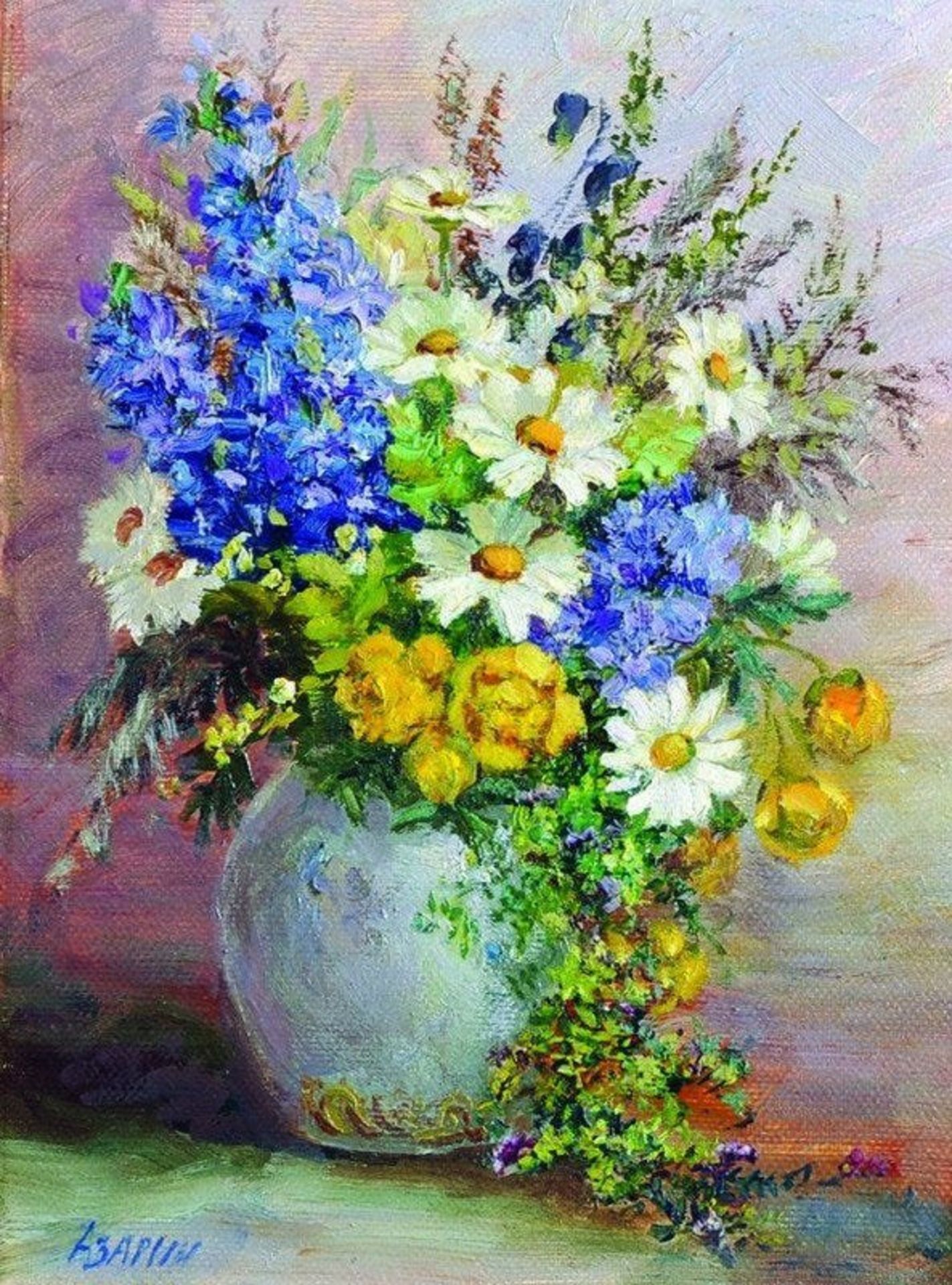 Alexander Azarin (1952- ) Russian. Still Life