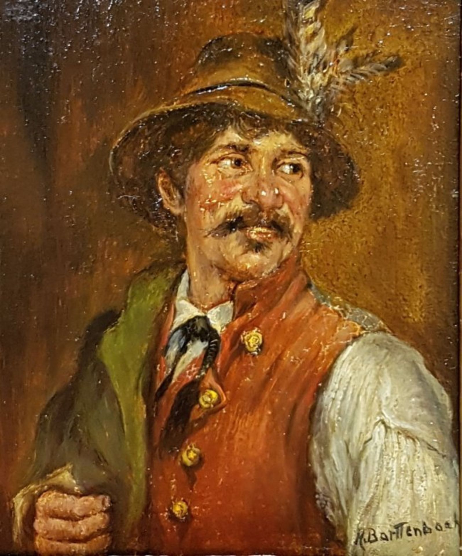 Hans Barttenbach, 1908 - ? Poortrait of a Tyrolean