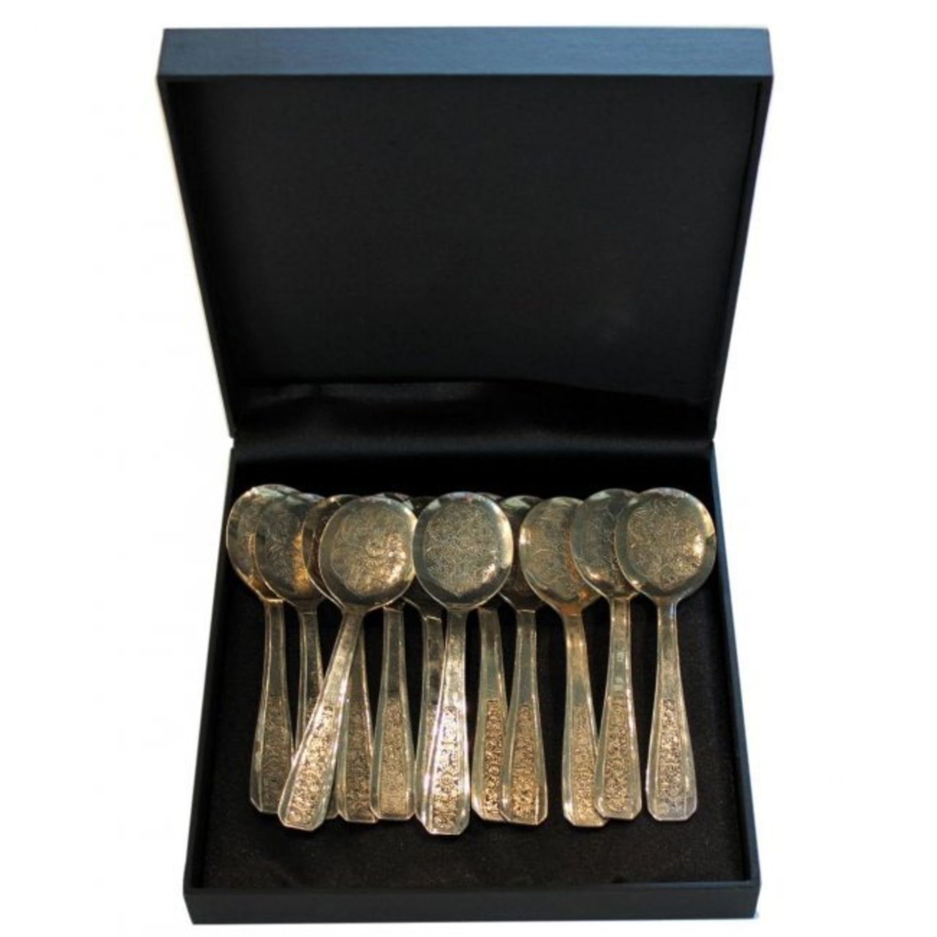 Set of silver dessert spoons - Image 3 of 3