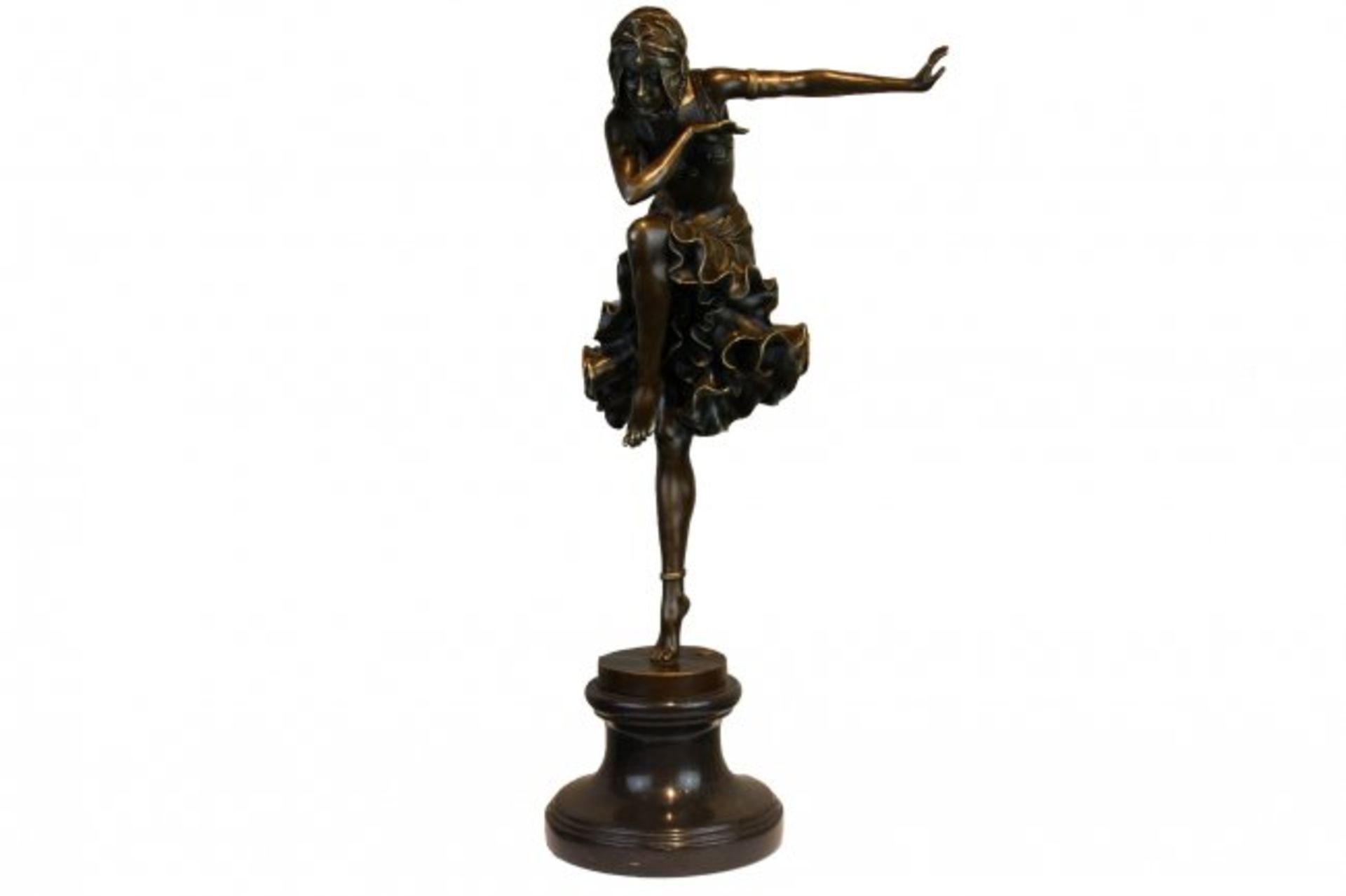 D. H. Chiparus Art Deco bronze sculpture Indian Dancer