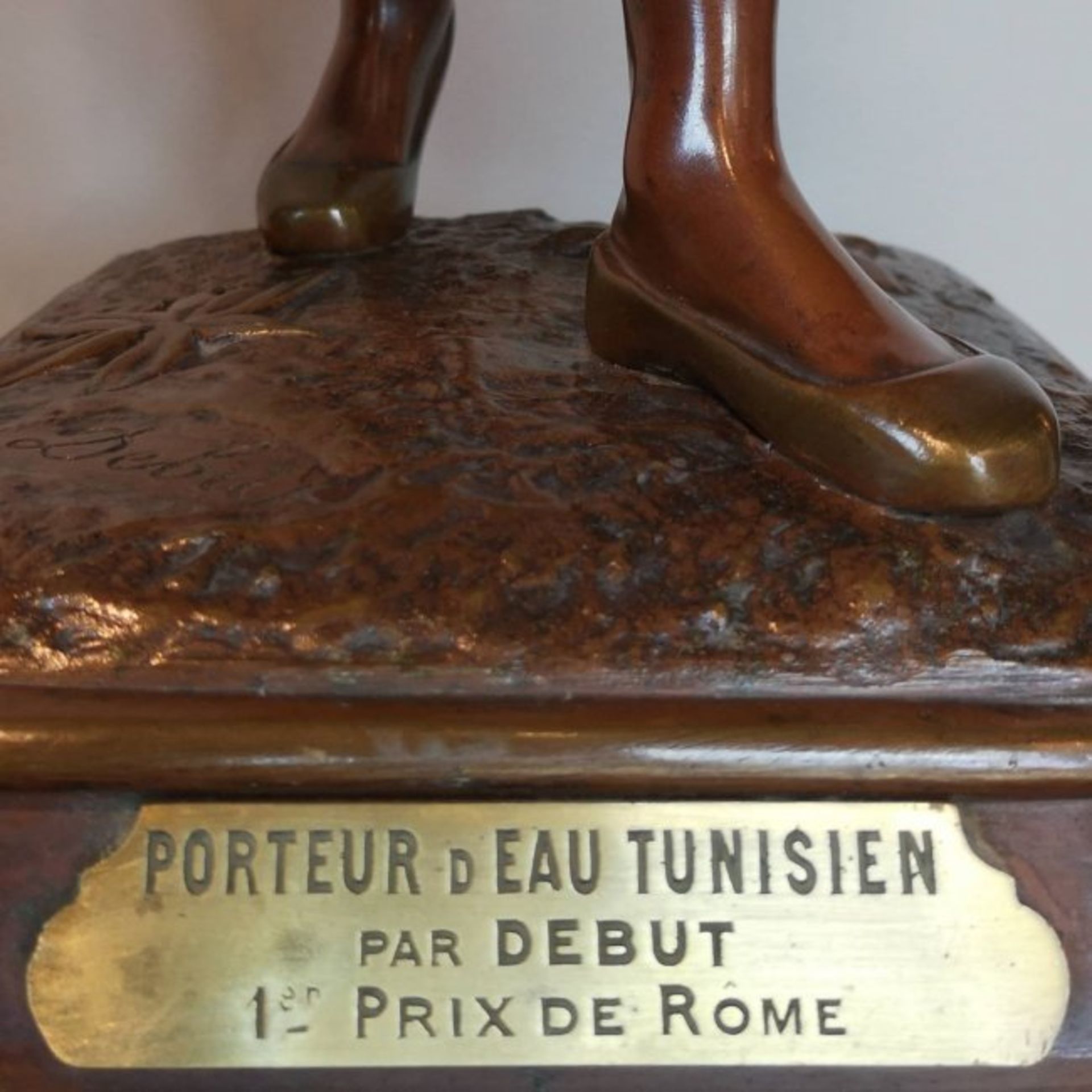 Oriental Bronze Sculpture “Tunisian Water Carrier” - Image 2 of 2