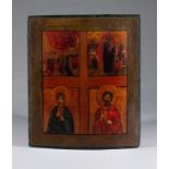 Antique 19th C Russian wooden Icon