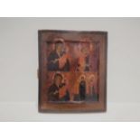 Antique 19th C Russian Icon Tempera on wood