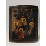 Antique Russian Icon of Holy Trinity
