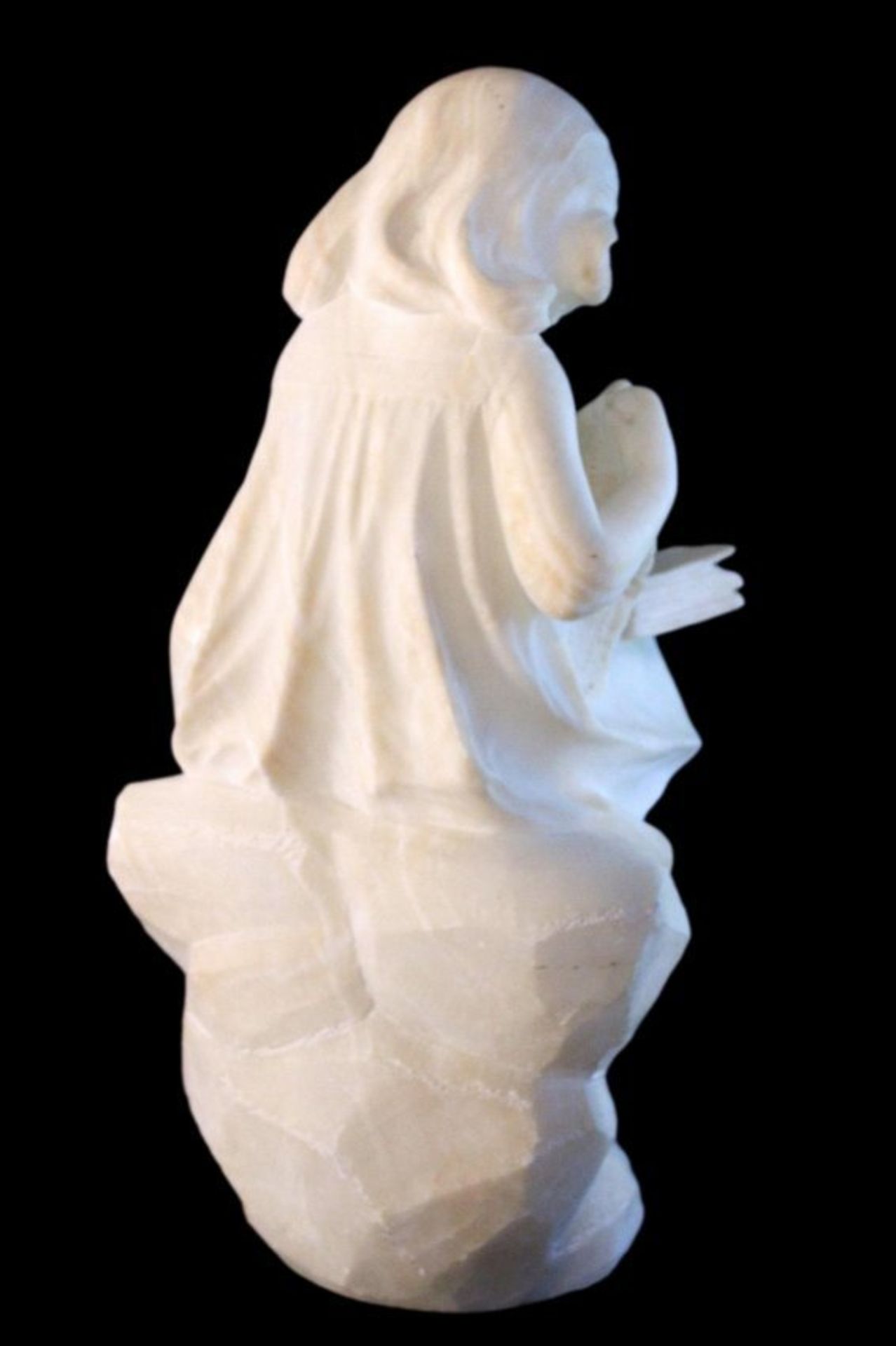 Antique alabaster sculpture “Girl” - Image 2 of 2