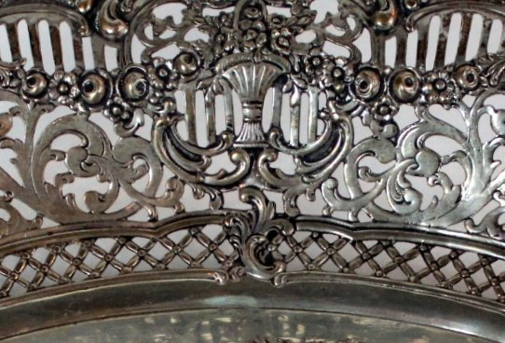 Rococo style antique silver plate - Image 2 of 3