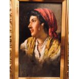 Giuseppe GIARDIELLO 1887-1920 PORTRAIT OF ITALIAN GIRL
