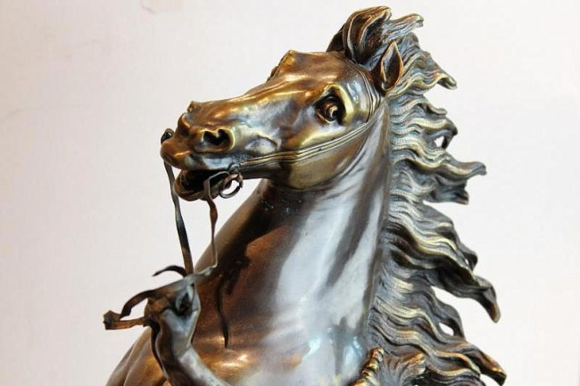 BRONZE SCULPTURE  "A MARLY HORSE" late 19th C - Image 3 of 4