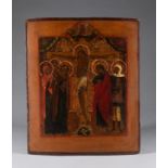 Antique 19th C Russian Icon of Resurrection of Christ