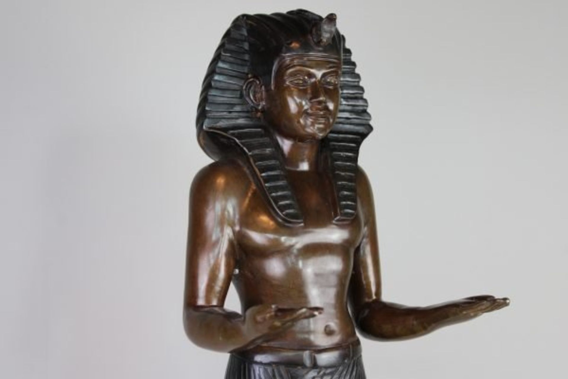BRONZE ART DECO SCULPTURE “PHARAOH OF EGYPT” - Image 2 of 3