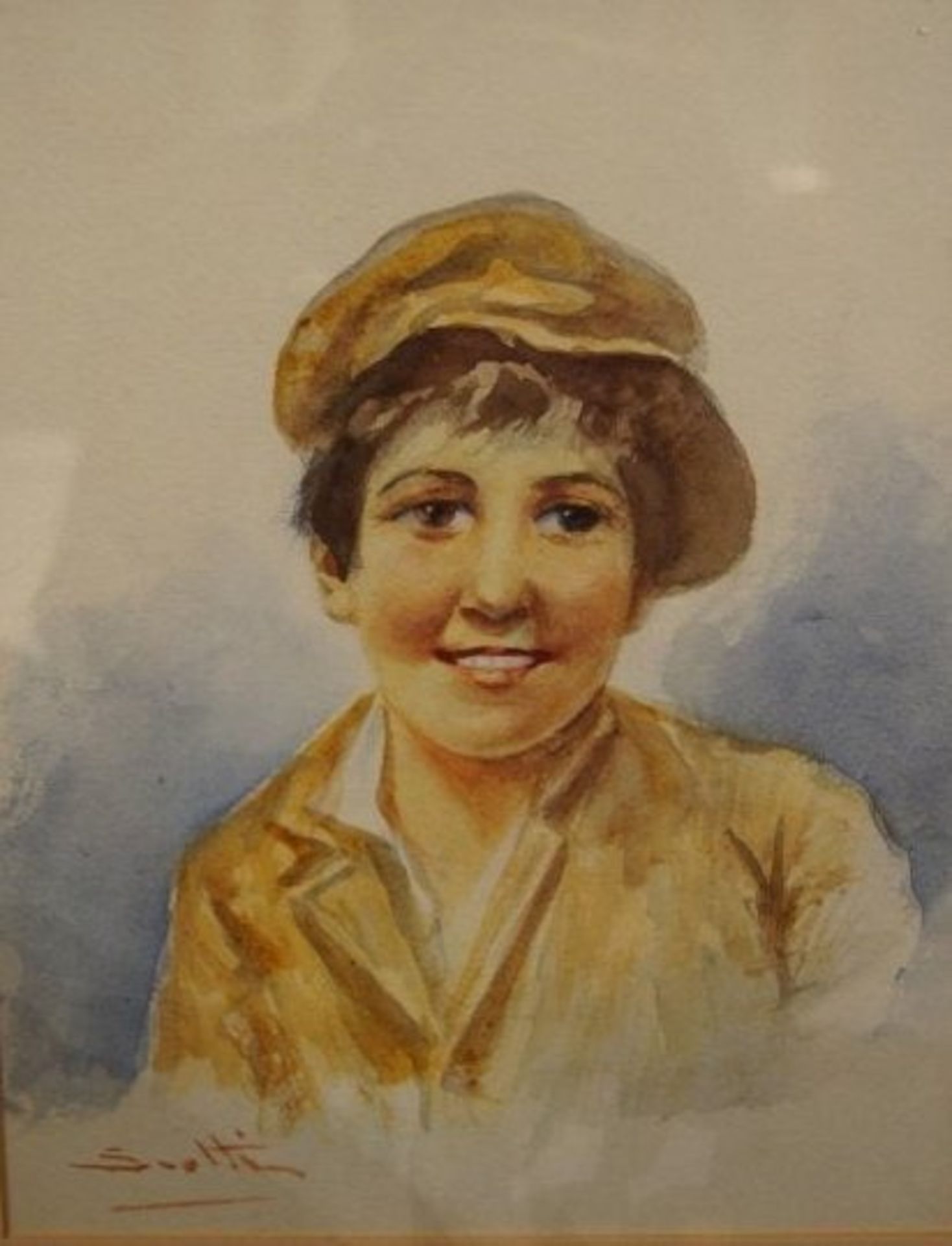 Narciso SCOTTI 1907-? PORTRAIT OF ITALIAN BOY