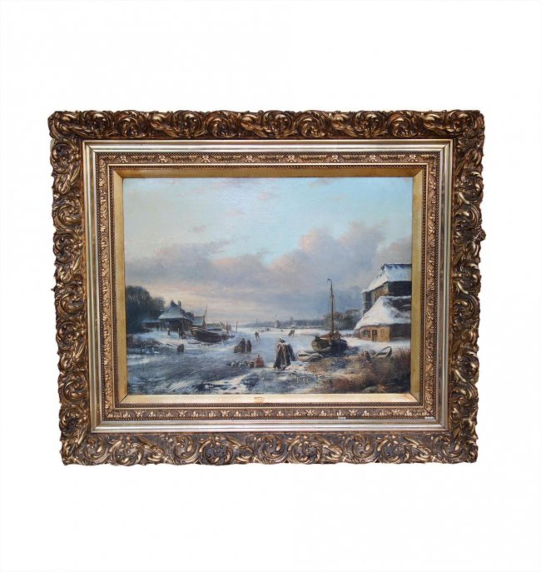 Antique painting "Winter"