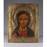 Rare antique 18th C Russian wooden Icon of Christ