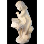 Antique alabaster sculpture “Girl”