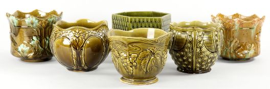 6 Jugendstil-Cachepots