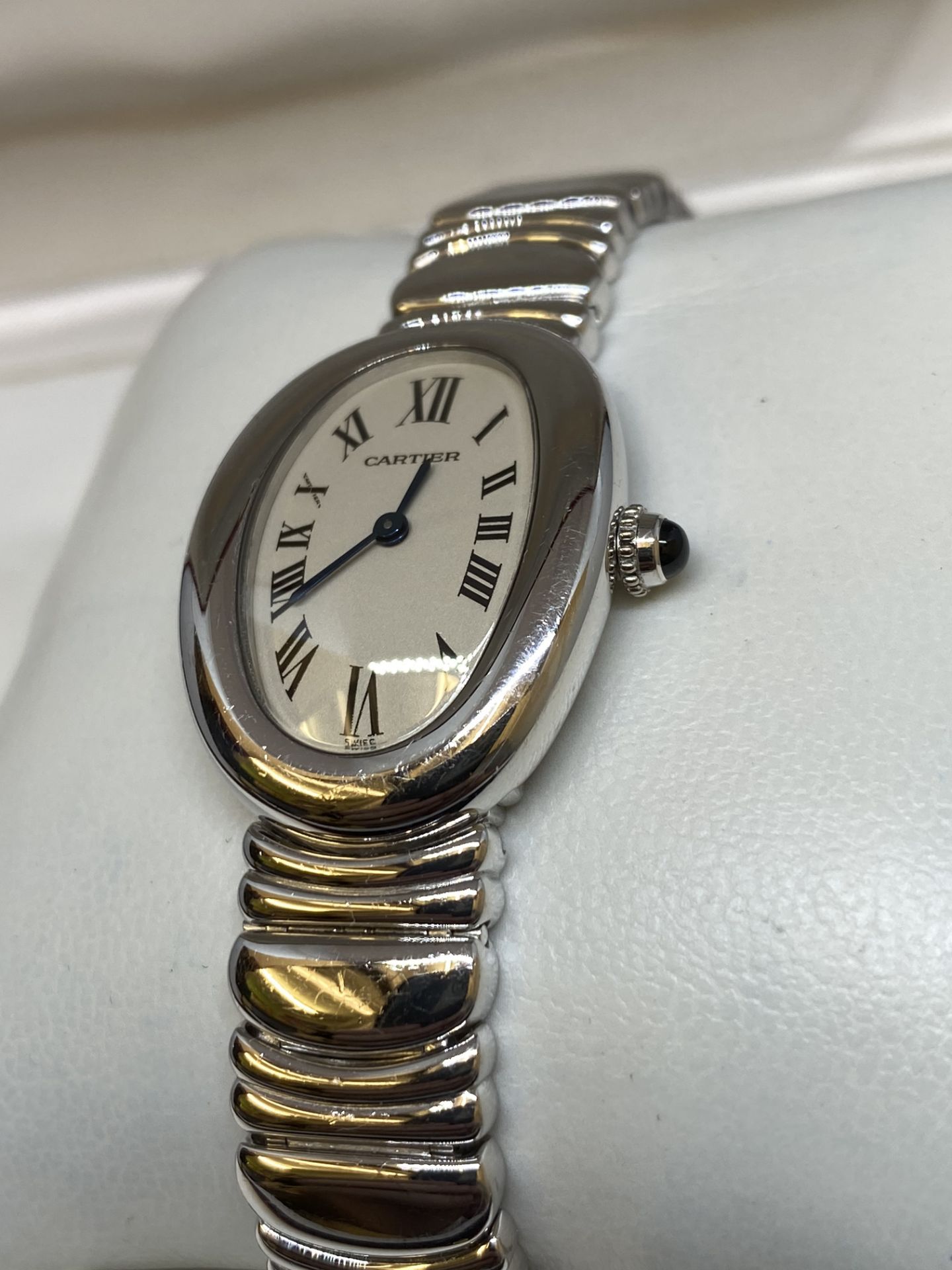 18ct White Gold Cartier Baignoire Mode;: 1955 Watch - Image 6 of 13