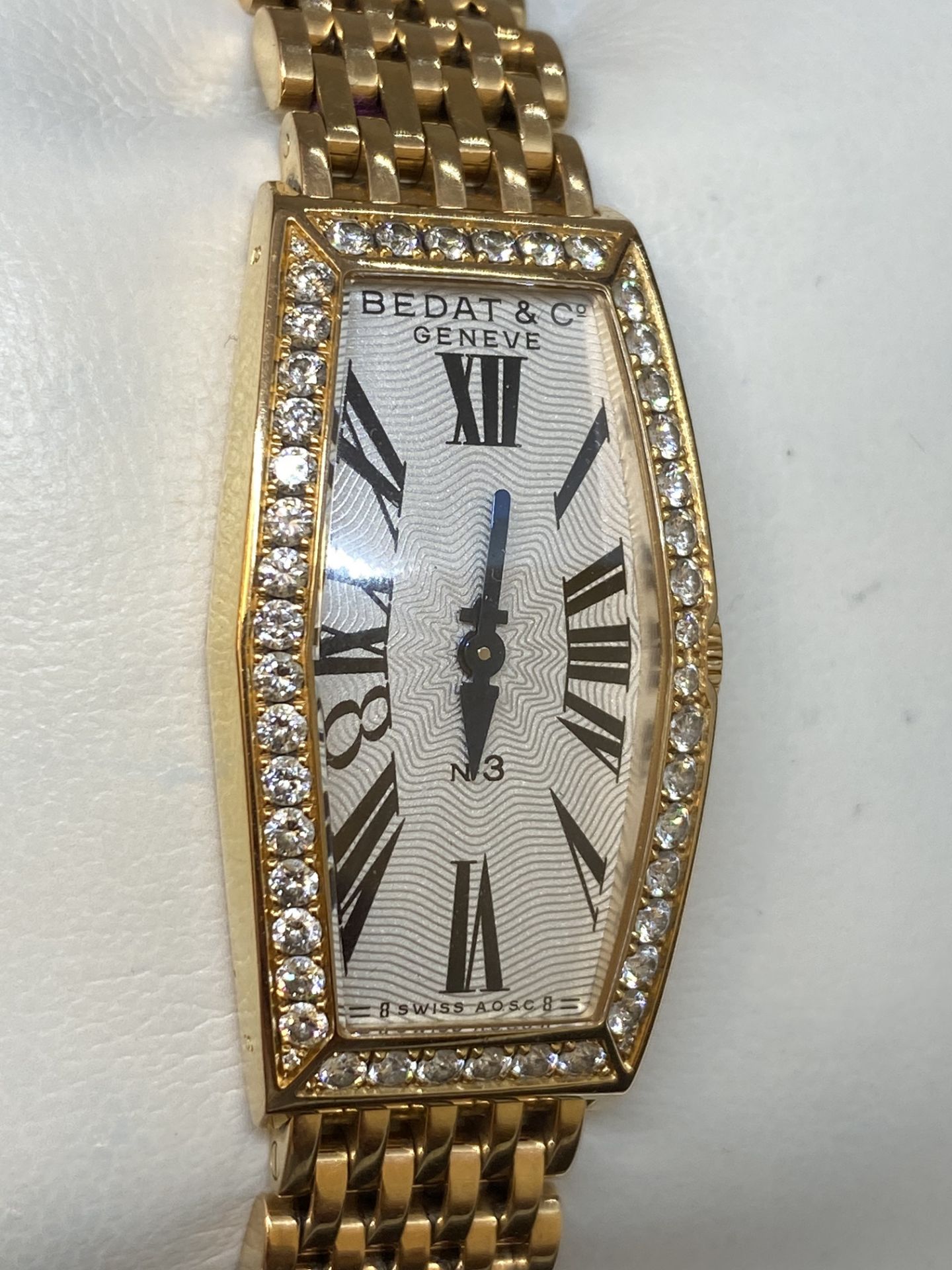 18ct ROSE GOLD BEDAT & CO DIAMOND SET WATCH - Image 3 of 10