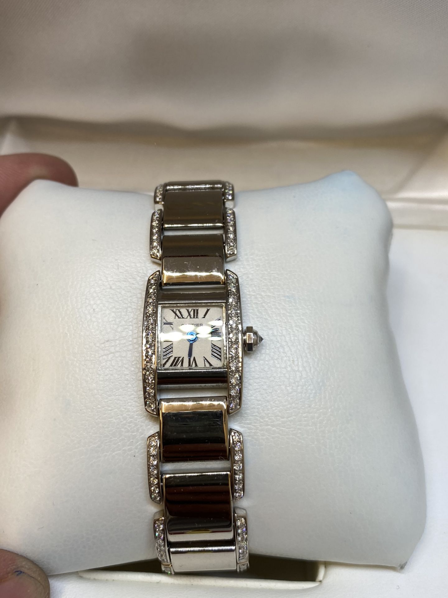 Diamond Set Cartier Tankissme 2831 - 18ct gold Ladies Watch - 95 grams - With Box - Image 3 of 11