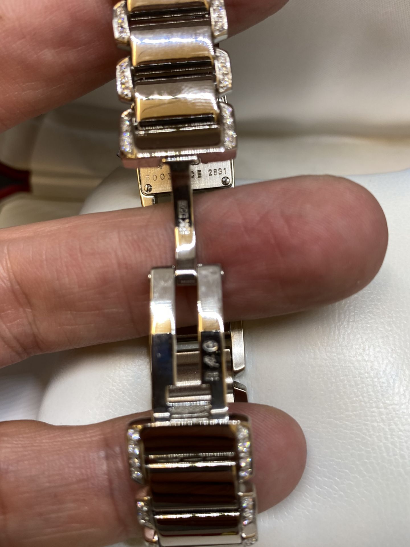 Diamond Set Cartier Tankissme 2831 - 18ct gold Ladies Watch - 95 grams - With Box - Image 10 of 11