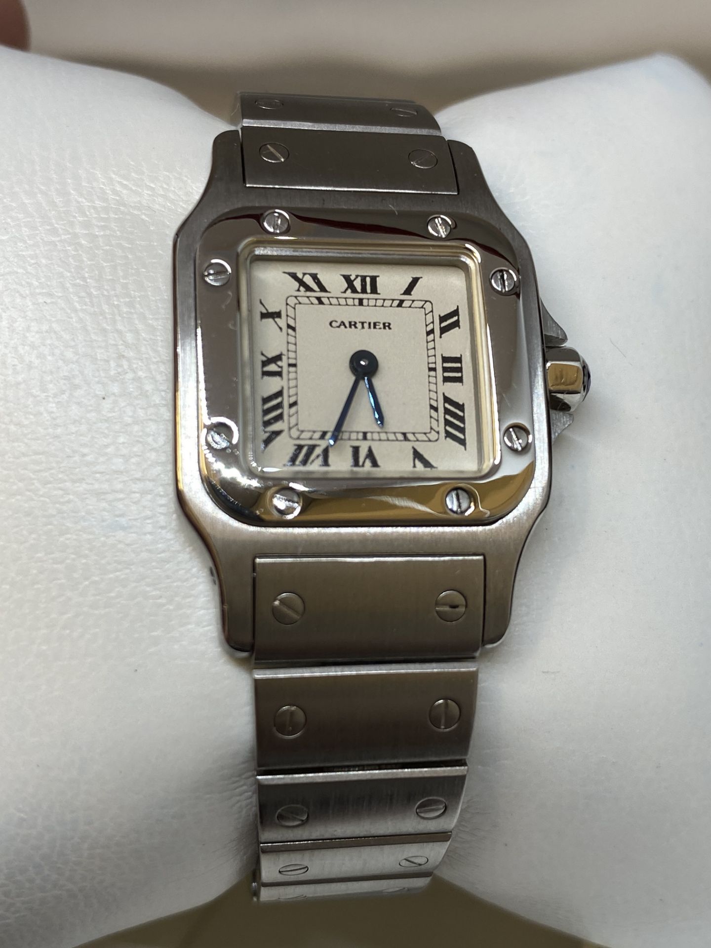 Cartier Santos Galbée Ladies 24mm Quartz Watch + Box - Image 4 of 12