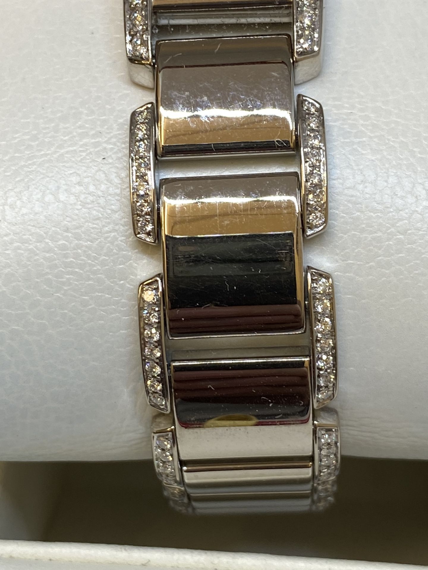 Diamond Set Cartier Tankissme 2831 - 18ct gold Ladies Watch - 95 grams - With Box - Image 6 of 11