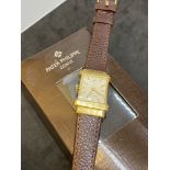 PATEK PHILIPPE 18ct GOLD WATCH WITH PATEK SERVICE BOX