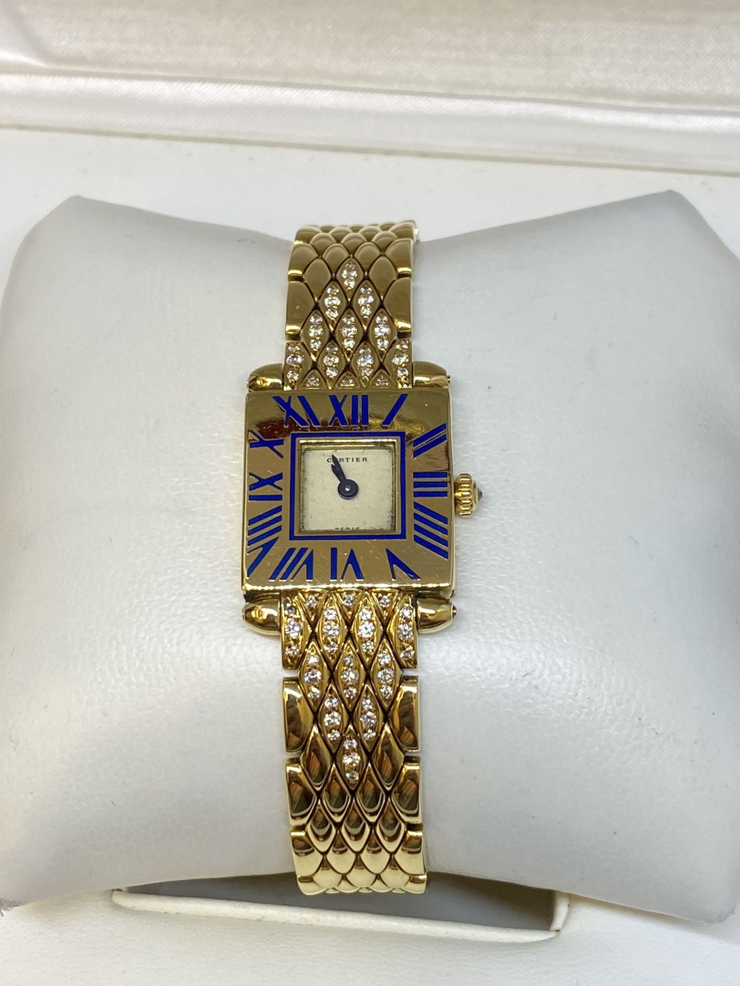 18ct Gold Cartier Watch Set with Diamonds - Image 11 of 11