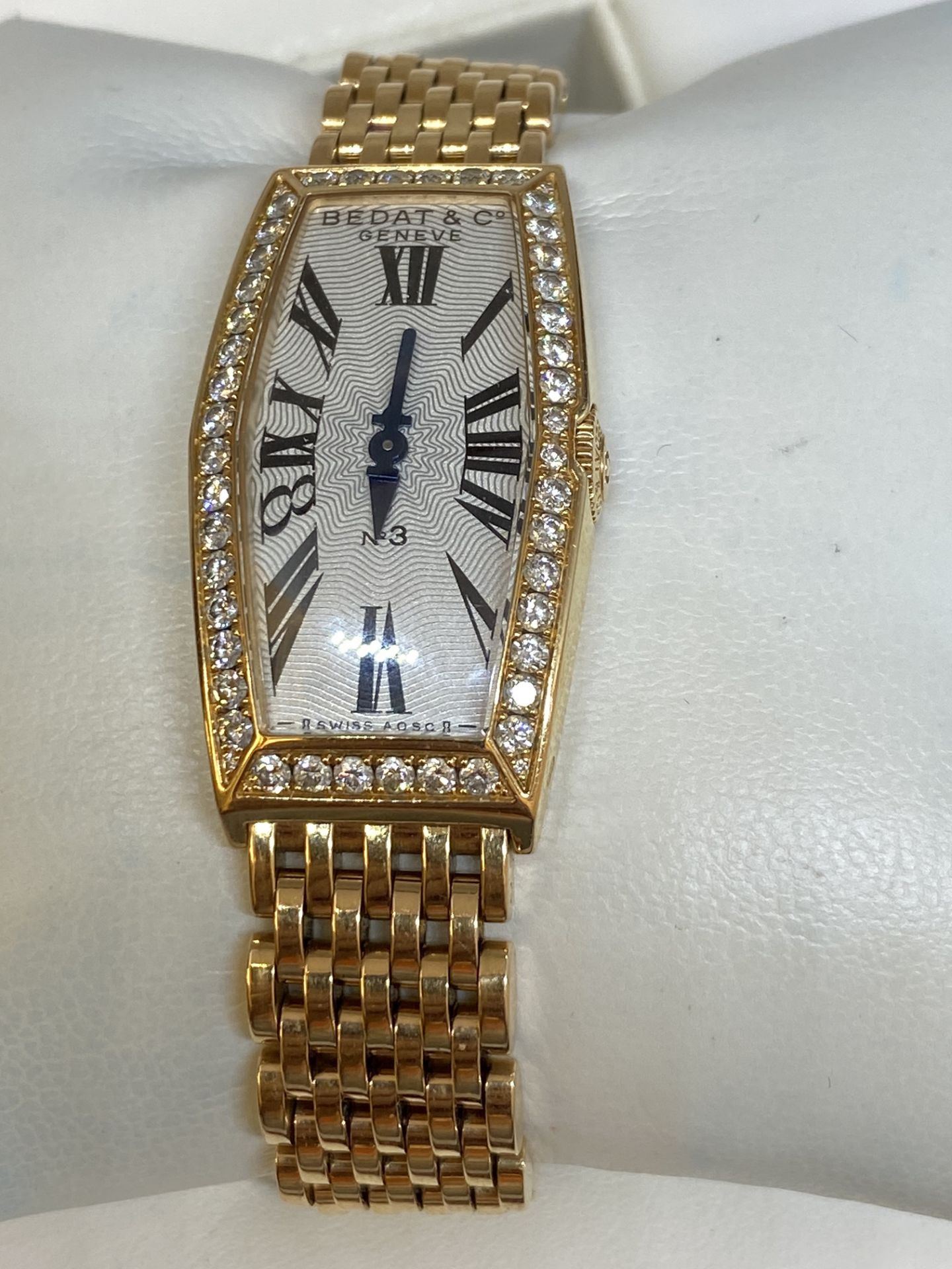 18ct ROSE GOLD BEDAT & CO DIAMOND SET WATCH - Image 2 of 10