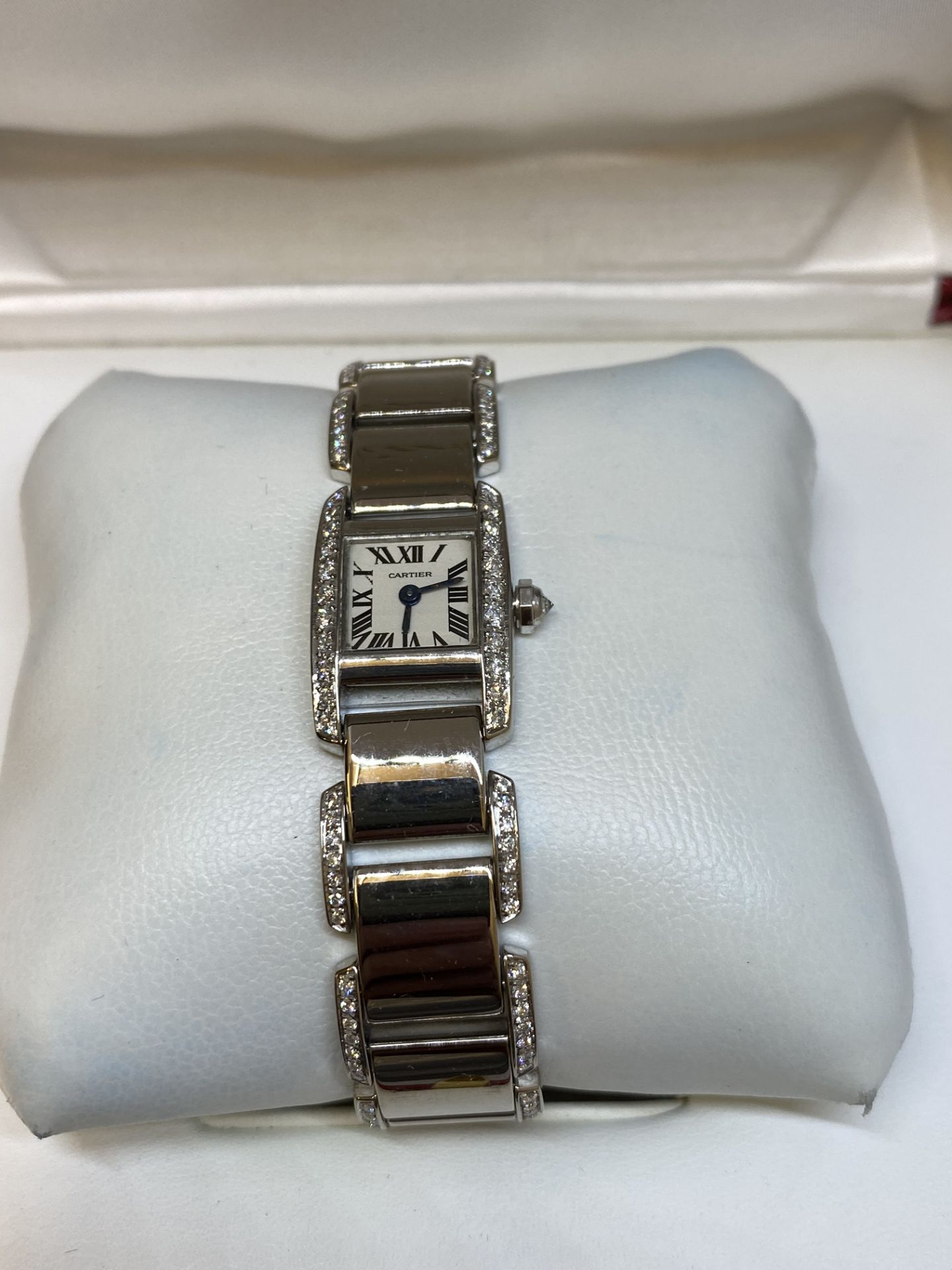 Diamond Set Cartier Tankissme 2831 - 18ct gold Ladies Watch - 95 grams - With Box - Image 2 of 11