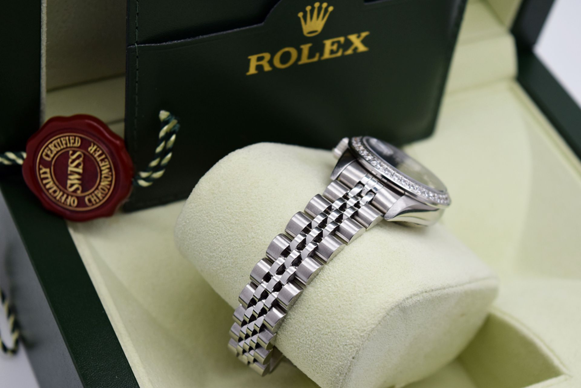 Rolex Datejust - Full Boxset and Certificate - Stainless Steel with Navy Blue Diamond Dial - Image 6 of 10