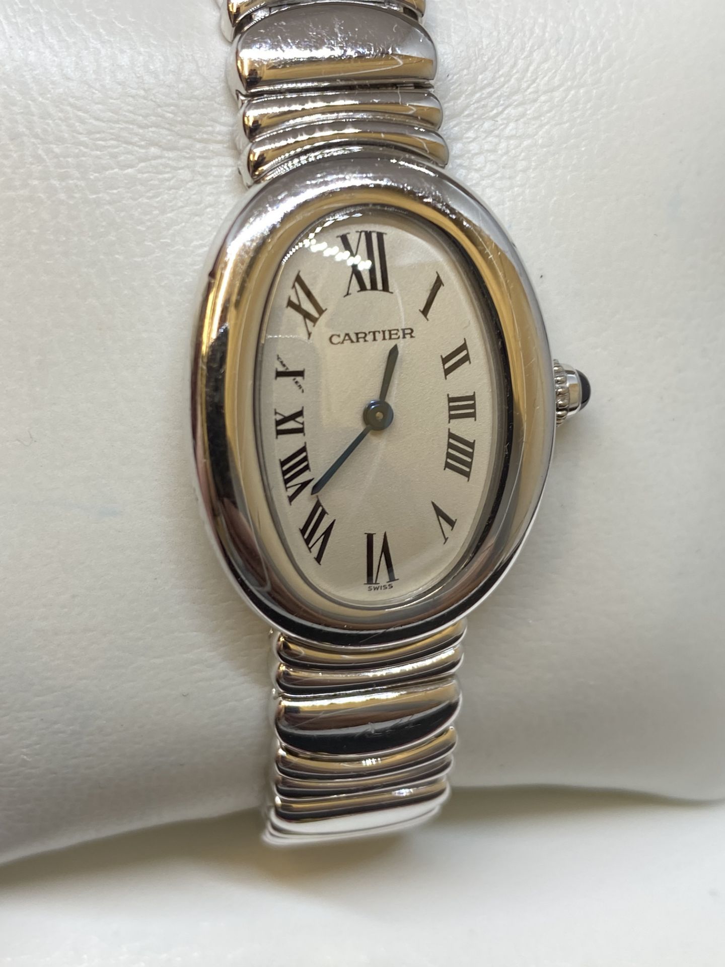 18ct White Gold Cartier Baignoire Mode;: 1955 Watch - Image 4 of 13