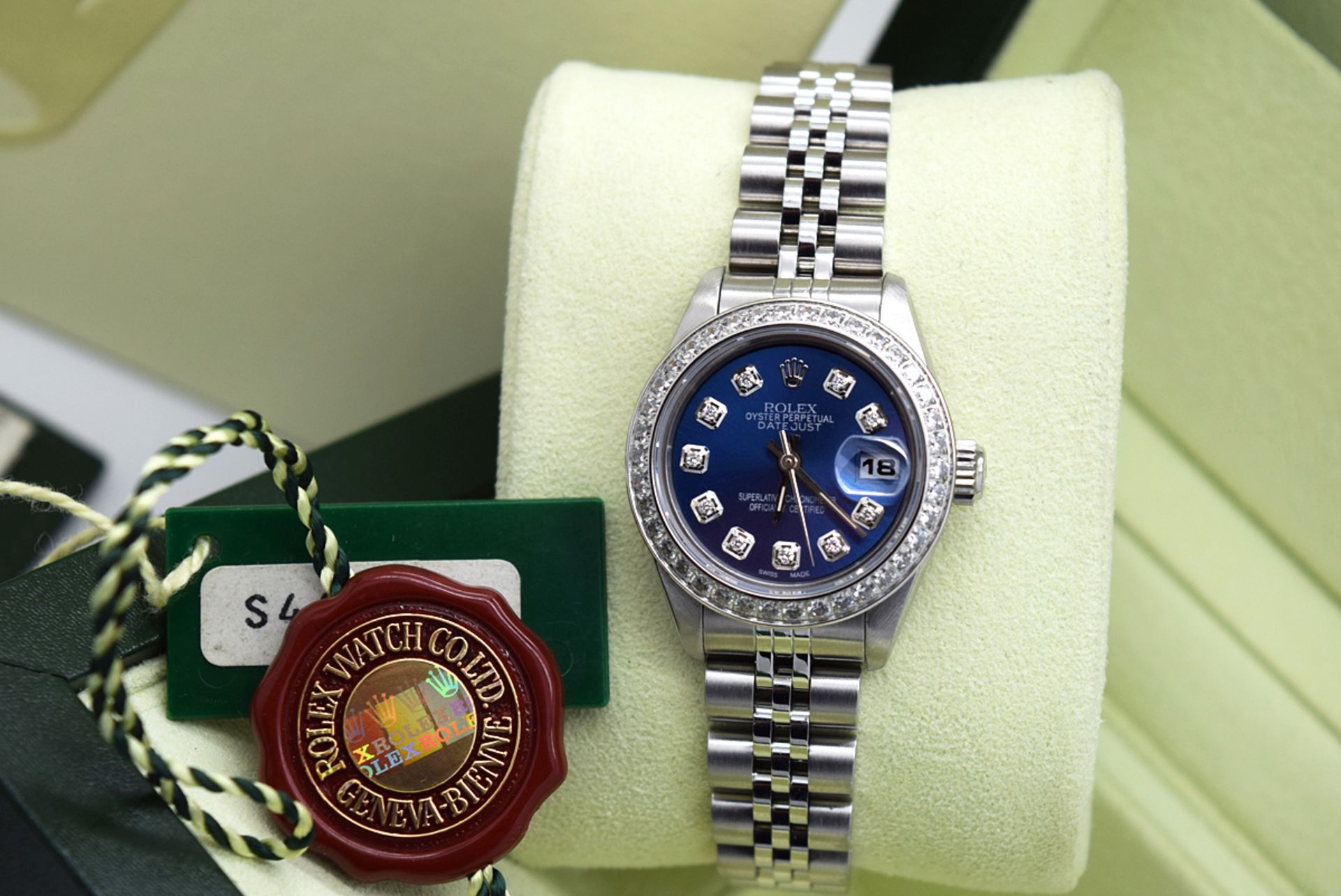 Rolex Datejust - Full Boxset and Certificate - Stainless Steel with Navy Blue Diamond Dial - Image 10 of 10