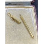 GOLD COLOURED PEN TESTED AS 18k GOLD - 5.4 GRAMS