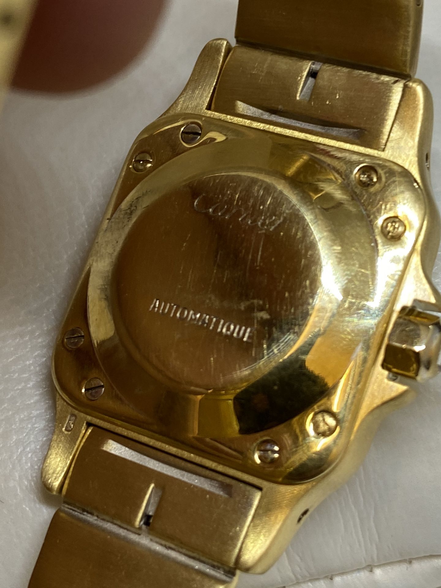 18ct GOLD SANTOS AUTOMATIC WATCH WITH BOX - Image 13 of 17